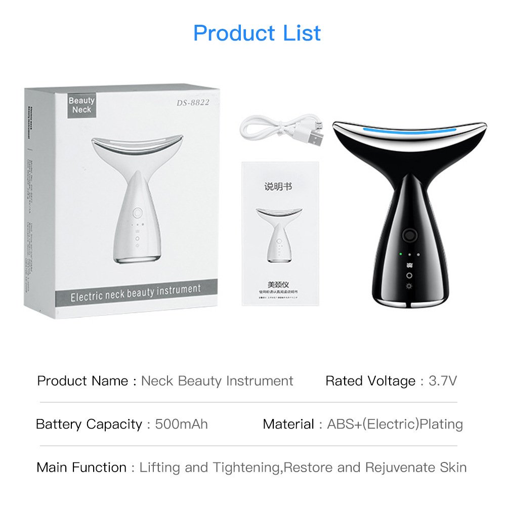 EMS Microcurrent Neck Face Beauty Device With 3 Colours LED Photon Therapy Skin Tightening Reduce Double Chin Face Lifting Devices - Image 10