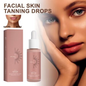 Tanning Face Serum, Face Body Tanning Bed Outdoor Fine Line Repair Skin Serum Dark Bronzer Self Tanning Serum Drops