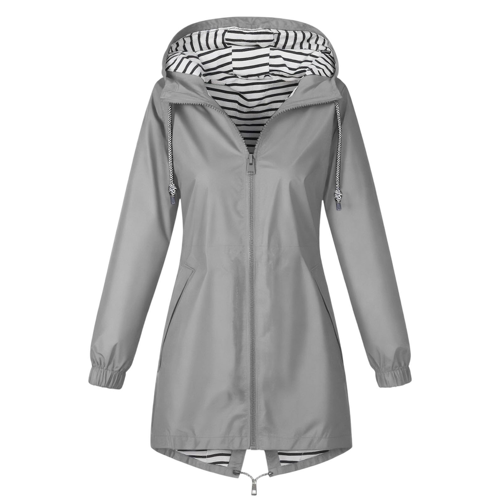 European And American Womens Trench Coat Windproof Jacket - Image 3