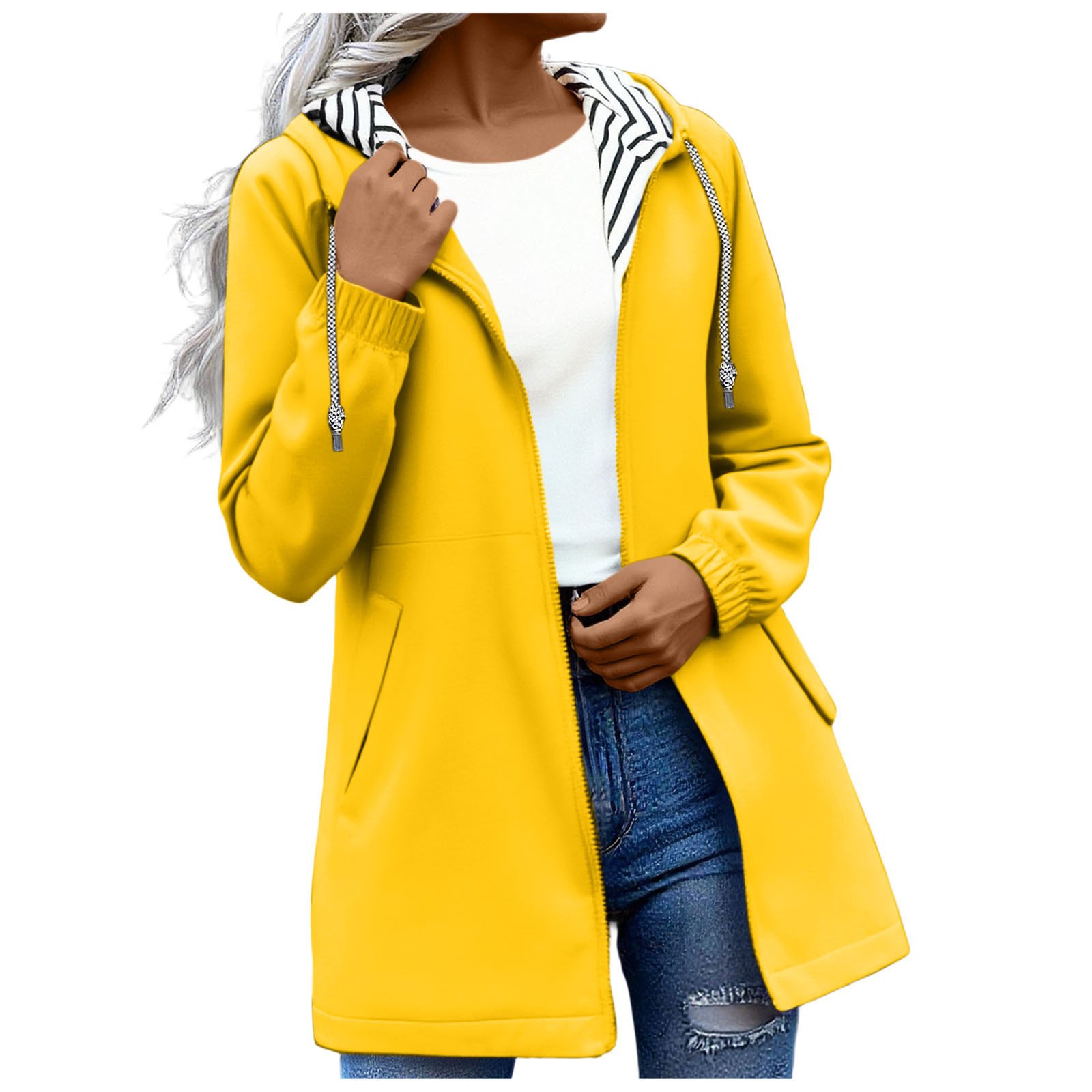 European And American Womens Trench Coat Windproof Jacket - Image 7
