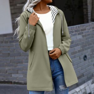 European And American Womens Trench Coat Windproof Jacket